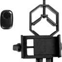 Celestron  Smartphone Adapter and Bluetooth Remote for Telescope, Binoculars & Spotting Scopes  Capture Images & Video Through Your Optics  Simple, Durable, Metal Body - Compact and Travel-friendly