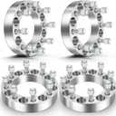 ECCPP 4PCS 8 Lug 1.5" 8x6.5 to 8x6.5 Wheel Spacers 8x165.1mm to 8x165.1mm 126.15mm CB fit for Silverado 1500 Wheel spacers for Sierra 1500HD 2500HD 3500HD Wheel Spacers with 14x1.5