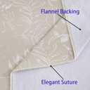 Heavy Duty Vinyl Tablecloth with Flannel Backing Waterproof Oil-Proof Plastic Table Cloth Stain-Resistant Wipeable Rectangle or Square Table Cover for Indoor and Outdoor (Beige Leaf,60x84 Inch)