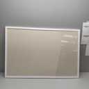 OWLKELA 24'' x 36'' Linen Bulletin Board, White Framed Corkboard, White Oak Frame Linen Cork Board, Vision Board and Decorative Hanging Pin Board