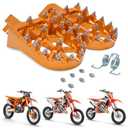 USTPO Dirt Bike Footpeg Motorcycle Foot Peg Rest Pedals CNC for SX SXF EXC EXCF XC XCF 50 70 80 50-150cc Mini Pit Bike Orange