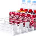 Drink Organizer for Fridge-White Automatic Pusher Glide,12oz 16oz 20oz-Soda Dispenser for Fridge-Holds up to 30 Cans