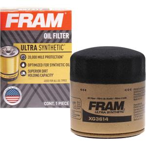 FRAM Ultra Synthetic XG3614 20K Mile Change Automotive Replacement Engine Oil Filter for Synthetic Oil Changes, Premium Vehicle Engine Protection Oil Filter for Select Vehicle Model Years