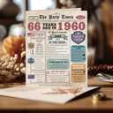 Zyulin Funny 72nd Birthday Card for Women Men, Retro Birthday Gifts for 72 Year Old Woman Man, 72nd Bday Decorations for Grandpa Grandma