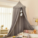 dixrainbow Princess Decor Canopy for Kids Bed, Soft and Durable Bed Canopy for Girls Room Tent Canopy Dreamy Mosquito Net Bedding, Children Reading Nook Canopies Indoor (Grey)