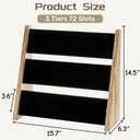 3 Tier Necklace Display Stand, Wood Necklace Holder Organizer with Velvet, 72 Slot Tabletop Jewelry Stand Storage for Selling Bracelets Earring, Home Store Trade Show