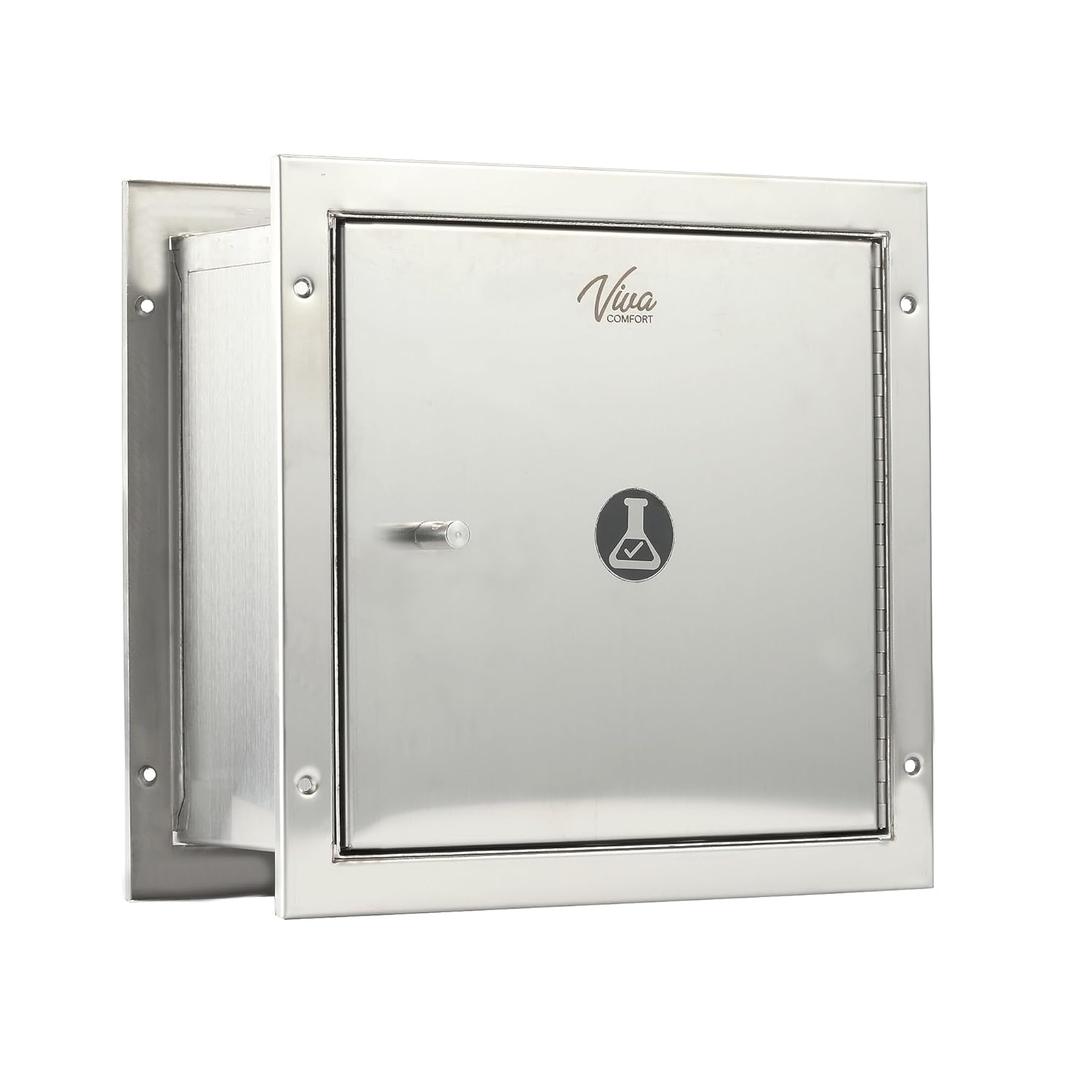 Vivacomfort Specimen Box with Pass Tray, Window Pass Through Specimen Tray Box with Dual Sided Access Doors, 12.7” H x 13.2” W x 6” D