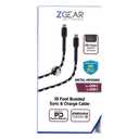 Zgear 4 Foot Sync & Charge Cable For Micro Usb And ZGEAR 10FT USB-C to USB-C Braided Cable - Black / Silver