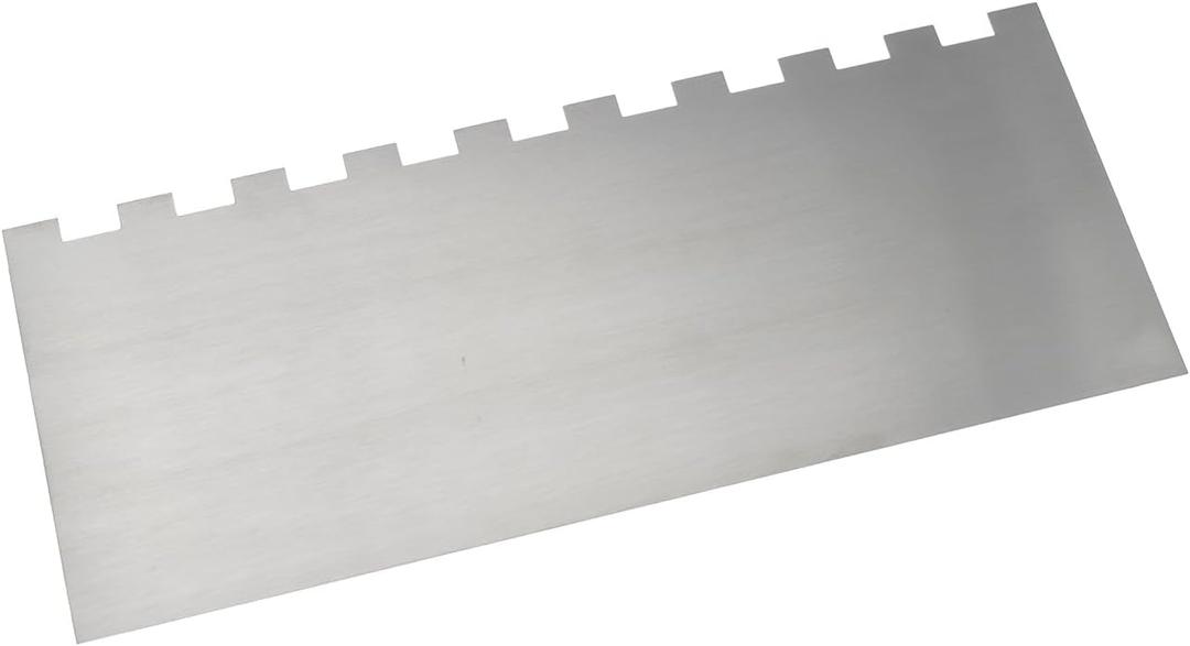 Cake Scraper Smoother 10 inch, Stainless Steel Metal Icing Smoother for Tall Cake Decorating #2 Stripe Edge Layering