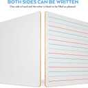 Nicpro Dry Erase Lap Board 9 x 12 inches 2 Pack Ruled Kid Double Sided Blank & Lined Small Lapboard with 8 Pens, 2 Eraser, Learning Mini Whiteboard Portable for Student and Classroom Use