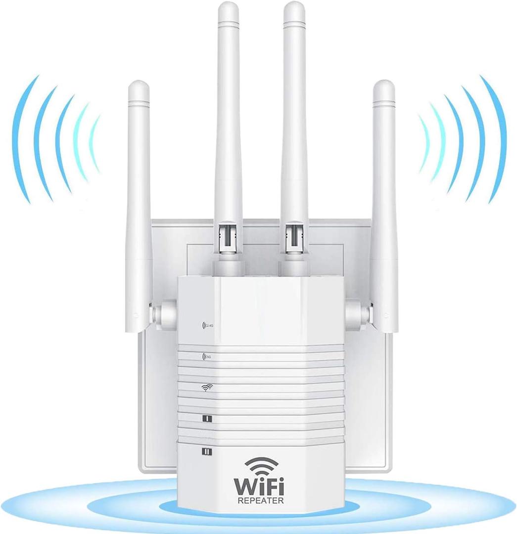 2021 WiFi Extender - Wireless Signal Repeater Booster up to 3000 sq.ft - 1200Mbps Wall-Through Strong WiFi-Dual Band 2.4G and 5G - 4 Antennas 360° Full Coverage-1… 2021 WiFi Extender - Wireless Signal Repeater Booster up to 3000 sq.ft - 1200Mbps Wall-Through Strong WiFi-Dual Band 2.4G and 5G - 4 Antennas 360° Full Coverage-1…