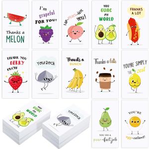 Yeaqee 240 Pcs Employee Appreciation Kudos Cards Funny Blank Back Motivational Card Encouragement Thank You Note Recognition Card for Teacher College Affirmation Gift(Punny2)