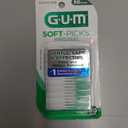 GUM Soft-Picks Original, Easy to Use Dental Picks for Teeth Cleaning and Gum Health, Disposable Interdental Brushes with Convenient Carry Case, Dentist Recommended Dental Picks, 50ct