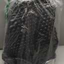 Large Woven Tote Bag for Women Weave Purse Woven Leather Handbag (Black)