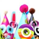 Glittery Garden 24 Pcs Party Hats Birthday Activity Kit with Stickers - Kids Fun Arts & Crafts. Make Your Own Animal & Monster Theme Party Favors & Game Supplies