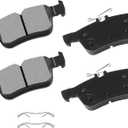 cciyu D1665 Rear Ceramic Brake Pads Kits 4pcs fit For Ford Edge/Escape/Fusion, 17 For Lincoln Continental 15 For Lincoln MKC 16-18 For Lincoln MKX 13-18 For Lincoln MKZ For Lincoln Nautilus