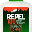 Repel 100 Insect Repellent, 4 Ounces, With DEET, 10-Hour Protection Long-Lasting Insect Repellent Pump Spray Repels Mosquitoes, Ticks, Gnats, Biting Flies, Chiggers And Fleas, 6 Pack 118 mL