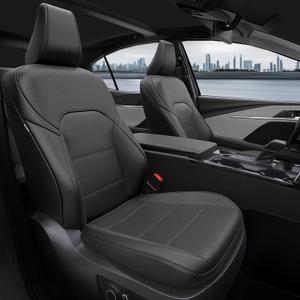 Custom Fit Seat Covers for Toyota Camry 2025-2026 LE/SE - Premium Faux Leather Full Set with 4-Layer Waterproof Protection (Black)