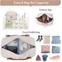 Weekender Bags for Women,Personal Item Travel Bag with Shoes Compartment,Overnight Travel Duffel Bag with Toiletry Bag