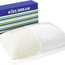 Kiss Dream 100% Natural Talalay Latex Pillow Sleeping Bed Pillows, Extra Soft Luxury Standard Pillow, Perfectly Aligns for Side/Back Pain, Stomach, Neck, Pressure Relief, Removable Cotton Cover