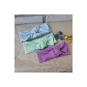 Girls' Organic Cotton Knotted Headbands Multi-Pack, 3-pack, One Size US