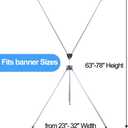 Adjustable X Banner Stand Fits Any Banner Size Width 23" to 32" and Height 63" to 78"