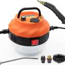 Steam Cleaner, 2500W High Pressure Steam Cleaner for Home, Steamer for Cleaning with 3 Brush Heads, 2 washers and Extended Rod, Handheld Steam Cleaner for Upholstery, Kitchen, Bathroom (Orange+White)