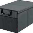 Rubbermaid Car Organizer, Collapsible Trunk Organizer, Multi-Compartment Car Storage Organization for Car Accessories, 2 Compartments With Cover, 21.65"*14.17"*12.2" - Gray (Medium)