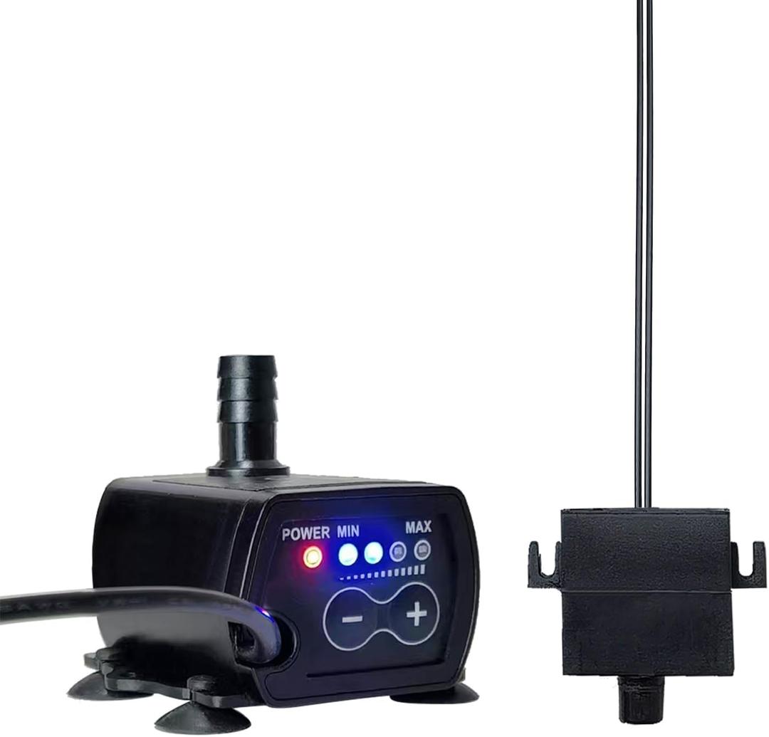 Automatic Small Sump Pump For Dehumidifier,13FT Height Lift,4 Level Flow Control,Submersible Water Pump With Level Sensor,For HVAC Condensate,Air Conditioner,Tank,Auto Shut off