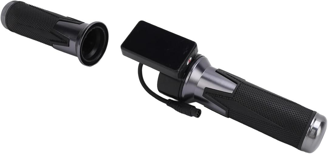 Electric Scooter Throttle Grip, 1 Pair Mg Alloy Throttle Handle with Display 6 Pin Connector Universal for Sealup Electric Scooters