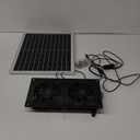 Solar Powered 2 Fan Kit, 25W Solar Exhaust Fans for Outdoor Greenhouse Chicken Coop Shed Pet House, IP67 Waterproof, High Velocity 3500RPM