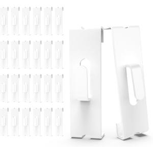 Gridwall Utility Notch Hooks, White, 24PC, Picture Hanger, Accessories