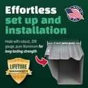 A-M Gutter Guard 5" x 200 Ft Mill Finish Aluminum, Leaf & Debris Protection