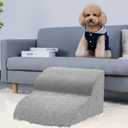 Dog Stairs for Small Dogs, High Density Foam Dog Ramp, Extra Wide Non-Slip Pet Steps for High Beds Or Couch, Soft Foam Doggie Ladder for Dogs Injured, Older Pets, Small Cats