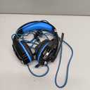 BENGOO G9000 Stereo Gaming Headset for PS4 PC Xbox One PS5 Controller, Noise Cancelling Over Ear Headphones with Mic, LED Light, 7.1 Surround Sound, Soft Memory Earmuffs for Nintendo Xbox Series X|S (Blue)