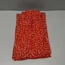 Lastshe Plus Size Maxi Skirts for Women Casual Elastic High Waist Inside Drawstring Flowy A-line Long Skirt with Pockets (3X, Orange Red Dot)