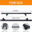 Alloy Aluminum Car Roof Rack Cross Bars,ROOCKHITCB 55 Inches Adjustable Universal Heavy Duty Cross Bars Design with Lock,Solid Cross Bars Compatible for Car with Top Side Rails