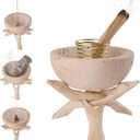 Natural Marble Incense Holder, Palo Santo and Sage Burner, Handmade Incense Burner for Smudging, Incense Burning, and Home Decoration (Cream)