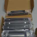 12 Pack 5 Inch 128 mm Matte Black Square Cabinet Handles with Base Plate Aluminum Cabinet Pulls Drawer Pulls Sliding Door Pulls Black Cabinet Handles