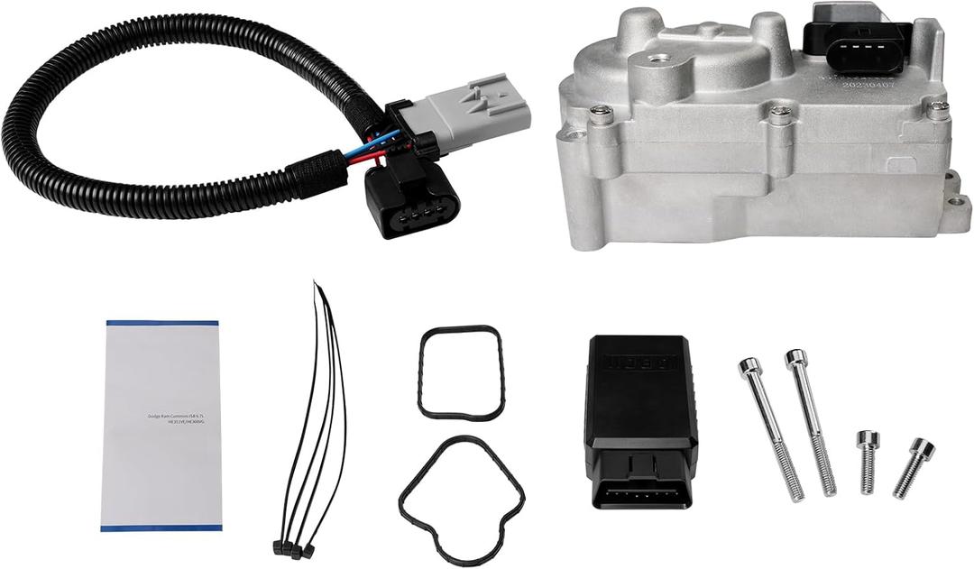 5601240NX 5494878RX 6.7L Cummins Turbo Turbocharger Actuator Kit Compatible with 13-18 Dodge Ram 2500 3500 4500 5500 Diesel Holset HE300VG Replace# 68481772AA with Turbine Calibration Module