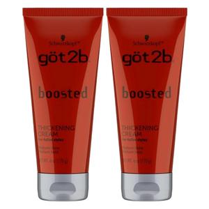 Got 2B Boosted Hair Thickening Cream for Fuller Styles, Medium Shine, Medium Hold, 6 Ounce - 2 Pack