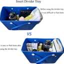 2Pcs Divider Tray & 3Pcs Hooks Compatible with Bogg Bag Accessories Inserts,Adjustable Divider Tray for Divide Space Storage,Insert Charms Key Cup Holder Connector, White