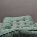 Floor Pillow Set of 2, Memory Foam Meditation Cushion, Floor Cushions for Adults Sitting, Large Square Seat Cushions for Yoga, Living Room, 20x20 Inch (Green)