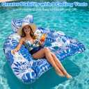 Ornnut XL/L Pool Floats, 3Pack/4Pack Inflatable Pool Floats Adult & Kids, Heavy Duty Pool Floats Chair with Cupholders & 2 Handles, Summer Pool Lounger Pool Floaties for Lakes Beach Water Party