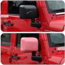 Side Mirror Covers,Rearview Mirrors Trim Decoration Kit 2Pcs for Jeep Wrangler 2007-2018 JK JKU(Pink)