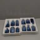 Glass Bud Vase Set of 12, Small Blue Flower Vases for Centerpieces in Bulk, Mini Vintage Vase for Wedding, Home,Table Decoration