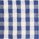 GLAMBURG Cotton Buffalo Check Plaid Washable, Handwoven Checkered Welcome Door Mat 18x30 for Kitchen Bathroom Outdoor Porch Laundry Living Room, Farmhouse Reversible Rag Rug Blue White