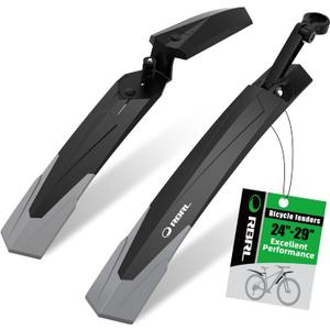 RBRL Bike Fender Adjustable Mudguard, Thicken and Widen Universal 24-29 inch Bicycle Fenders, Bike fenders for Ebike/Mountain Bike, Against Splashing Water and Dust