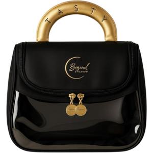 Travel Essentials, Toiletry Bag for Women & Makeup Bag with Hook  High-Capacity Travel Hanging Wash Bag | Black PU Leather, Transparent Base, Zipper Closure, Luxe Look, Durable & Stylish