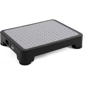 CHIKILLA Step Stool for Adults Kids and Seniors, Non-Slip Step Platform Indoor and Outdoor for Pregnant Woman, Portable Stair Assist for Kitchen Office Bedroom Car Bedside and Shower, Black-Gray 3.4In